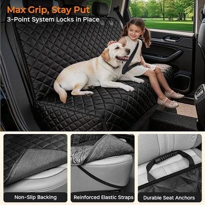 URPOWER Dog Car Seat Cover for Back Seat, Waterproof Car Seat Protector for Child Carseat & Pets, Nonslip Car Seat Covers for Large Sedans & Large SUVs