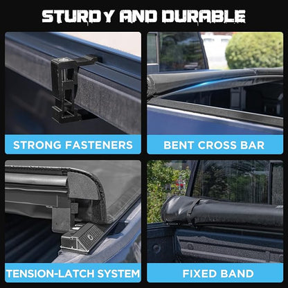 Truck Bed Tonneau Cover Compatible with Dodge Ram 1500(2002-2026), 2500&3500(2003-2026) 8 ft Long Box w/o Rambox, Soft Roll Up Style