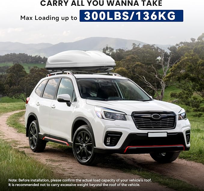 300lbs Lockable Roof Rack Cross Bars Compatible with Subaru Forester 2014-2026 (Not for Wilderness), Aluminum Crossbars Rooftop Luggage Kayak Bicycles Cargo Carrier