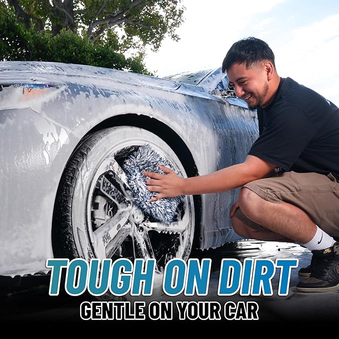 Chemical Guys Dually Wash Pad Microfiber Car Wash Pad Dual Surface Cleaning Pad for Paint Clear Coat Glass Wheels and Exterior Surfaces