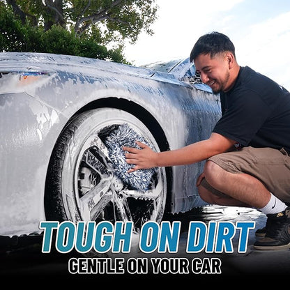 Chemical Guys Dually Wash Pad Microfiber Car Wash Pad Dual Surface Cleaning Pad for Paint Clear Coat Glass Wheels and Exterior Surfaces