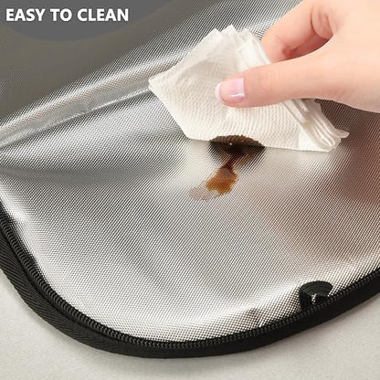 senya Car Trash Can Car Garbage Can Car Waste Basket,Almond Blossom Leak-Proof Car Trash Bin, Car Trash Hanging Car Accessories Interior Car Organizer Bag