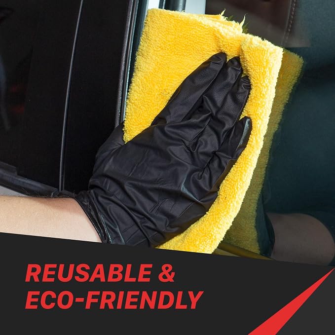 Maxshine 16" x 24" Universal 5-Piece Professional Edgeless Microfiber Towel Set – 380GSM Extra Absorbent & Ultra Plush – Premium Towels for Car Wash, Home Cleaning & Pet Drying