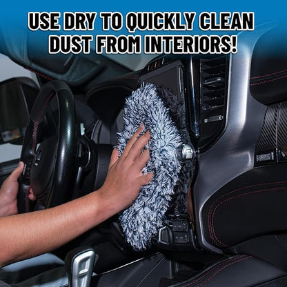Chemical Guys Dually Wash Pad Microfiber Car Wash Pad Dual Surface Cleaning Pad for Paint Clear Coat Glass Wheels and Exterior Surfaces