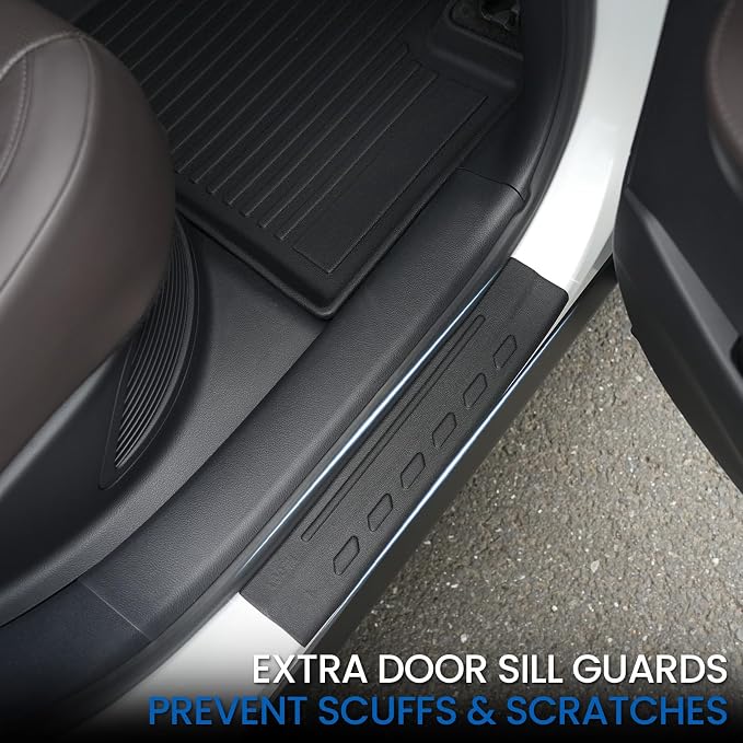 Floor Mats Set for Lexus RX350/RX350h/RX500h 2023 2024 2025 2026, All Weather TPE Floor Liners Backrest Mat Trunk Mat Cargo Liner Door Sill Guards Accessories for RX350/RX350h/RX500h