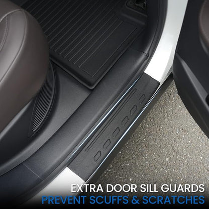 Floor Mats Set for Lexus RX350/RX350h/RX500h 2023 2024 2025 2026, All Weather TPE Floor Liners Backrest Mat Trunk Mat Cargo Liner Door Sill Guards Accessories for RX350/RX350h/RX500h