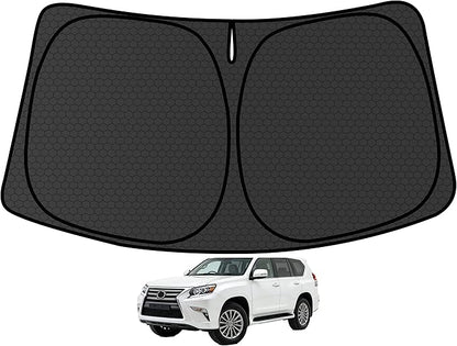 GX400 GX460 GX470 Customized Windshield Sun Shade for 2002-2023 2024 GX460 Front Window Sunshade Visor Protector Foldable Blocks UV Rays Keep Car Cooler Accessories