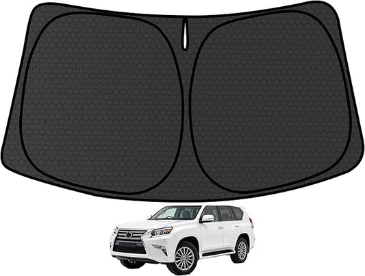 GX400 GX460 GX470 Customized Windshield Sun Shade for 2002-2023 2024 GX460 Front Window Sunshade Visor Protector Foldable Blocks UV Rays Keep Car Cooler Accessories