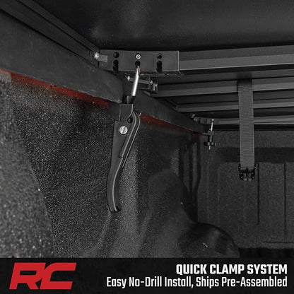 Rough Country Soft Tri-Fold Tonneau Cover for Chevy Silverado & GMC Sierra 1500 (2019-2026) – Weather-Resistant Truck Bed Cover