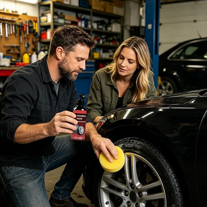 Genérico Tire Shine - High Gloss and High Strength - Tire Restorative Cream | for Vehicles, Trailers, Caravans, Sedans, Pickups, Tractors,