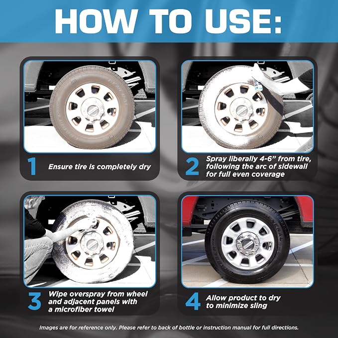 Black Magic 120255 All in One Tire Wet Foam Cleans, Shines & Protects Tires while Lifting away Grime, Grease & Dirt, Ultra Gloss Shine - Cherry Scent