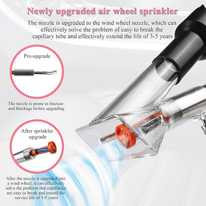 GOCCIDA 2in1 Car Interior Detailing Air Blow Gun & vacunm Gun,Multi-Purpose Cleaning Gun Detachable Sprinkler Head for Automotive Detailing, Carpet, Upholstery, Surface Cleaning