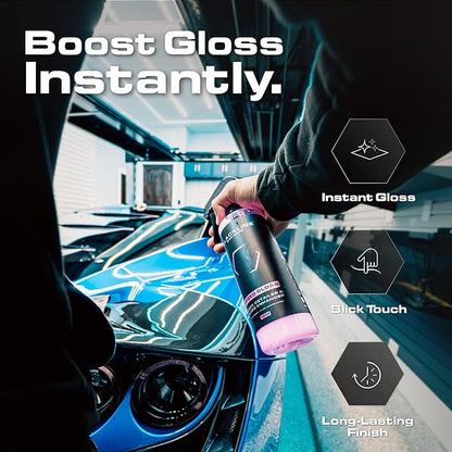 Blackline Car Care - Speed Gloss Quick Detailer Spray & Car Shine - Versatile, Fast Cleaning for a Streak-Free, Quick Detail and Glossy Finish on All Vehicle Surfaces (16 Fl Oz)