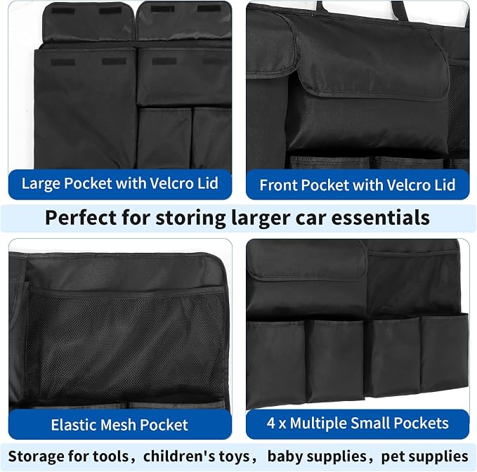 Car Trunk Organizer Backseat Hanging Organizer with Storage Pockets for Subaru Crosstrek, Forester, Outback, Ascent 2000-2024 2025 Car Accessories