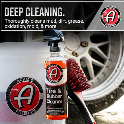 Adam's Tire & Rubber Cleaner (16 oz) - Removes Discoloration From Tires Quickly - Works Great on Tires, Rubber & Plastic Trim and Rubber Floor Mats
