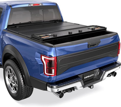 KUIPERAUTO 5.5ft Hard Quad Truck Bed Tonneau Cover Compatible for Ford F150 2009-2014 Styleside (Not for Flareside) Bed 67inch