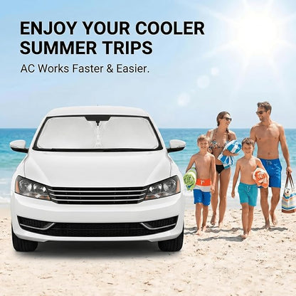 Windshield Sun Shade for VW/Volkswagen Passat 2012-2022 Sunshade Front Window Shade Custom Fit Passat Accessories Sun Visor Foldable Shade Blocks UV Rays Accessories