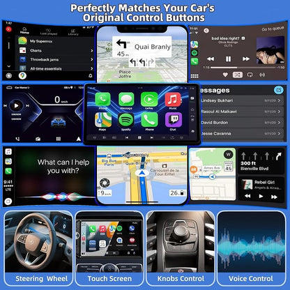 Wireless CarPlay Adapter, 2 in 1 2026 Convert Wired to Wireless CarPlay & Android Auto Adapter, Mini Size with Extension Cable USB & USB-C/Type-C, Stable Car Control & No Delay