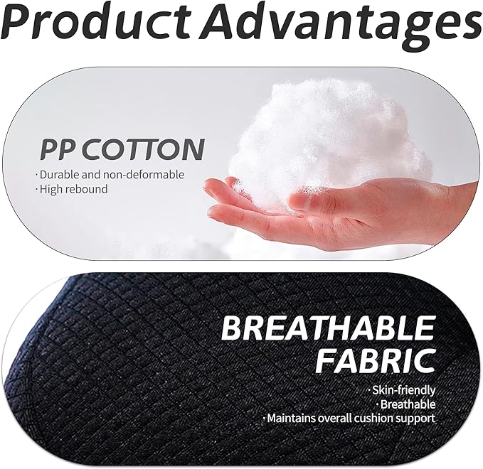 Car Booster Bandage Seat Cushion for Short Adults Thick Breathable Mesh Height Adjustable for Driving, Office & Home Use Universal Fit for Cars, Trucks & Wheelchairs 15.7"x15.7"x4.7"-Black