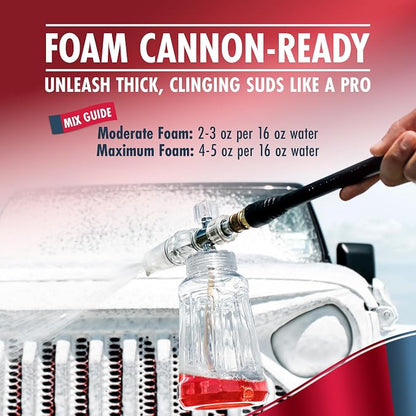 Liberty Foaming Car Wash Soap for Foam Cannon - pH Neutral Car Shampoo for Car Wash Foam Gun Pressure Wash, Thick Snow Pre-Wash Tackles Dirt, Safe for All Vehicles, Avoid Scratches on Trucks 16 fl oz