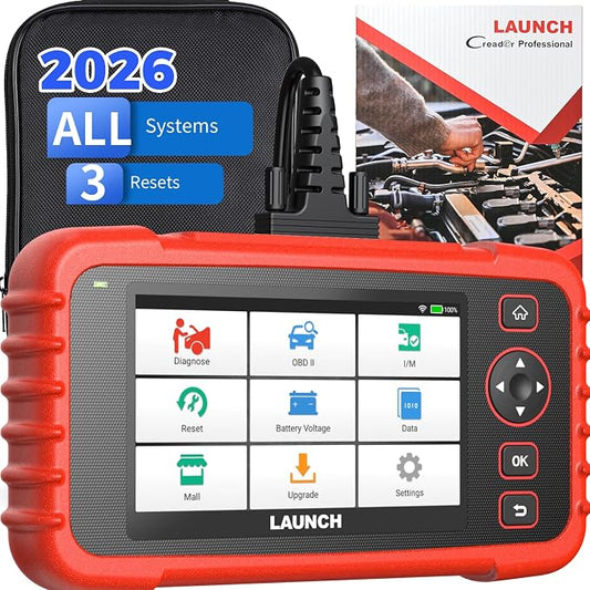Launch OBD2 Scanner Full System Scan Tool CRP123X Plus V2.0 2026, Lifetime Free Update Car Scanner with SAS/Throttle/Oil Reset,Auto VIN OBD2, FCA SGW, Battery Test Scanner Code Reader
