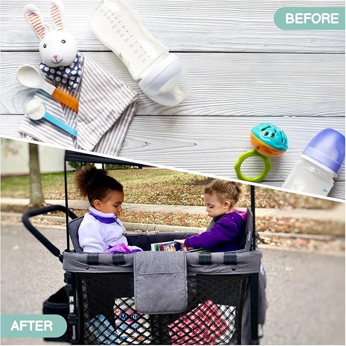 Stroller Wagon Cargo Net, Baby Stroller Organizer Mesh Cargo Net for Extra Storage Space Large Storage Capacity, Stroller Wagon Accessories - Compatible with WONDERFOLD All W-Series Models (1 Pack)