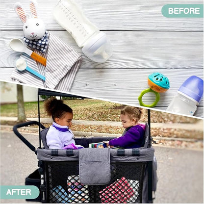 Stroller Wagon Cargo Net, Baby Stroller Organizer Mesh Cargo Net for Extra Storage Space Large Storage Capacity, Stroller Wagon Accessories - Compatible with WONDERFOLD All W-Series Models (1 Pack)