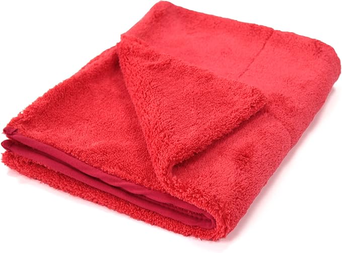 Maxshine 20" x 28" Universal 6-Pack Big Red Microfiber Towels (1000GSM) – Large, Plush, Rinse-Free Double-Sided Drying Towels – Professional Auto Detailing Cloths for Cars