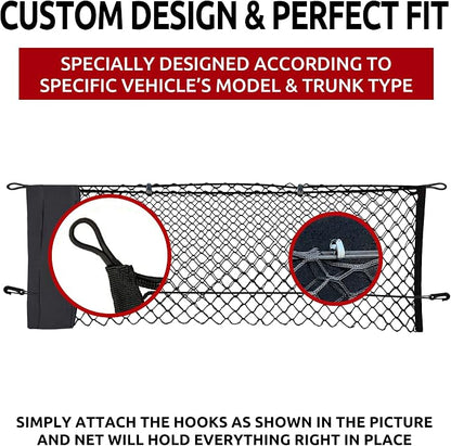 Envelope Style Automotive Elastic Trunk Mesh Cargo Net for Chevrolet Equinox 2018-2026 - Trunk Organizer and Storage - Cargo Net for SUV- Vehicle Carrier Organizer for Chevrolet Equinox