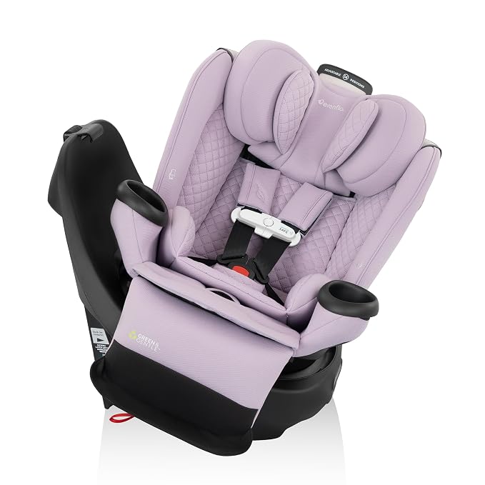 Evenflo Revolve360 Extend All-in-One Rotating Car Seat with Green & Gentle Fabric (Agate)