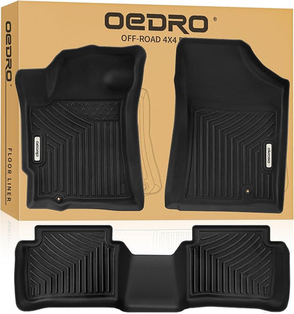 OEDRO Floor Mats Fit for 2007-2012 Nissan Altima Sedan, TPE All-Weather Custom Fit Floor Liner for Altima 4 Door Accessories, 1st & 2nd Row Mats Car Mats Set, Black