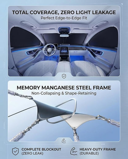 Windshield Sun Shade for Volkswagen Passat Front Window Shades Cover for 2012-2022 Passat Windshield Sun Visor Protector Car Accessories