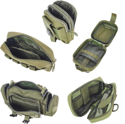 BXBXHD 6 Pack Tactical Truck Organizer Back Seat Storage Car Seat Storage Bag Molle Panels for vehicles, Car and SUV with Lots of Handy Compartments (Army green)