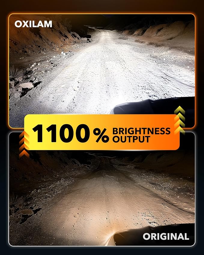 OXILAM Upgraded 9005 9006 LED Light Bulb Combo, 100, 000LM 1100% Brighter 6500K White, Anti-Flicker, 60,000Hrs Lifespan, Plug and Play, IP68, HB3 HB4 Compatible with Cars Trucks SUVs, Pack of 4
