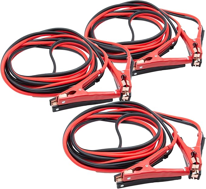 Emergency Zone Roadside Assistance Emergency Car Survival Kit. Basic, Deluxe, Premium, & Add-on's Available. (3 Pack, Heavy Duty Jumper Cables)