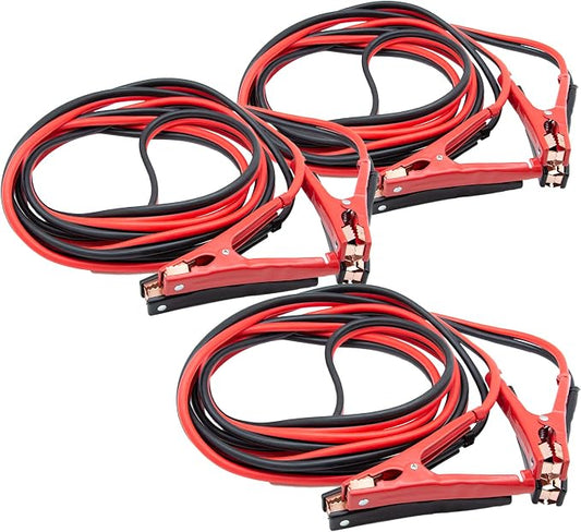 Emergency Zone Roadside Assistance Emergency Car Survival Kit. Basic, Deluxe, Premium, & Add-on's Available. (3 Pack, Heavy Duty Jumper Cables)