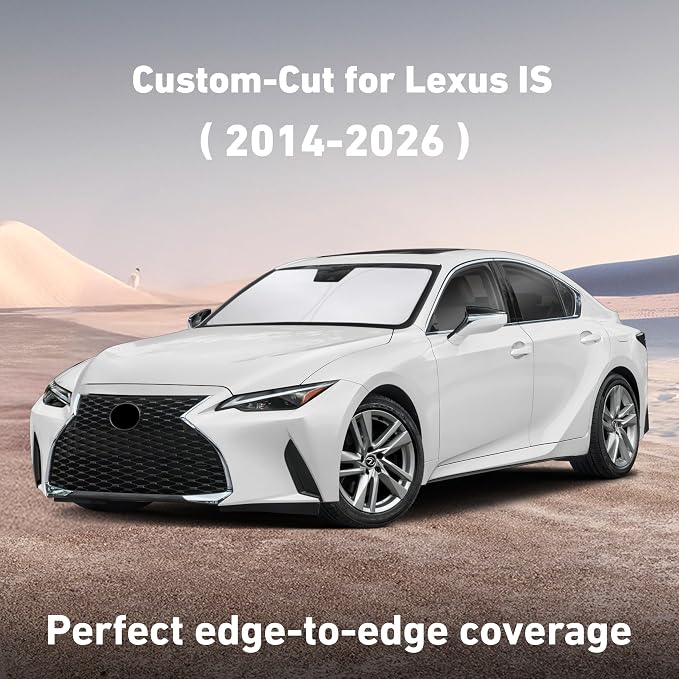 EcoNour Windshield Sunshade Compatible for Lexus IS 300, IS 350, IS 500, IS 250, IS 200T 2014-2024 2025 2026, Sun Visor for Front Window Sun Shade Cover, UV Heat Protector, Car Accessories