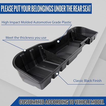 ECOTRIC 8pcs Underseat Storage Box Compatible with 2007-2018 Silverado 2007-2019 GMC Sierra 1500 2500HD 3500HD Under Seat Storage Container Crew Cab Replacement for #23183674