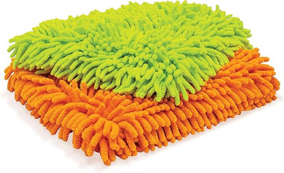 Griot's Garage Microfiber Wash Pads for Car Wash and Detailing, Soft and Ultra-Absorbent for Gentle Auto Cleaning, Machine-Washable, 8" x 10", Set of 2, 11290