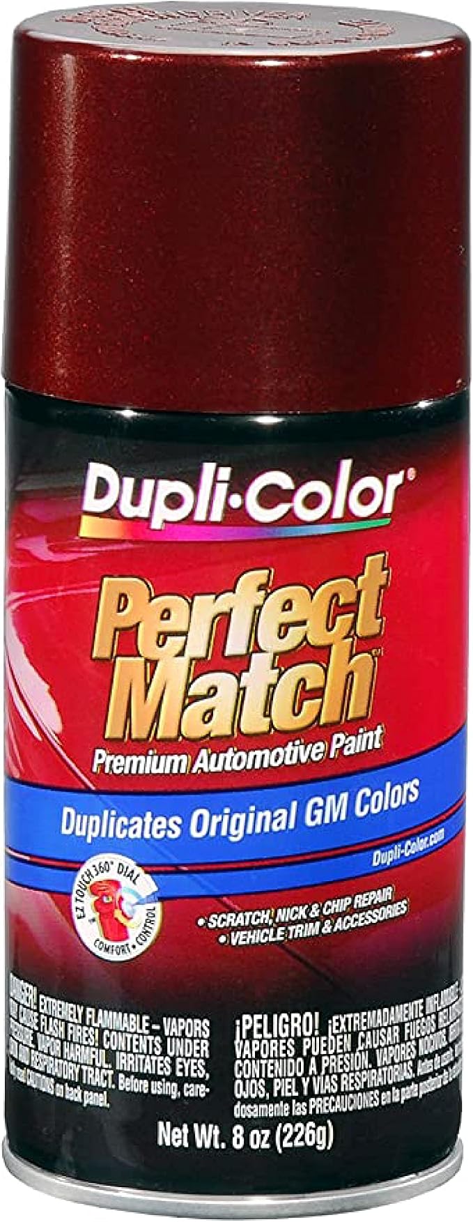 Dupli-Color EBGM05217-6PK Perfect Match Automotive Spray Paint – General Motors Dark Toreador Metallic, 51 WA203C, WA334D, WA257C – 8 oz. Aerosol Can, 6-Pack
