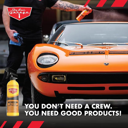 Jay Leno's Garage Quick Detailer Spray – Car Detailing Spray and Auto Detailer Spray for a High Gloss Finish, Fast Shine Car Exterior Cleaner and Everyday Easy Quick Detail Automotive Cleaner (16 oz)