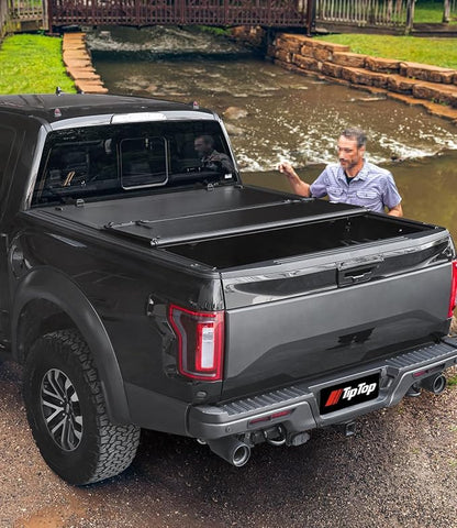 TIPTOP Low Profile Hard Folding Truck Bed Tonneau Cover Fits 2022-2026 Ford Maverick 4.5ft Bed (54.4") |TLX3|