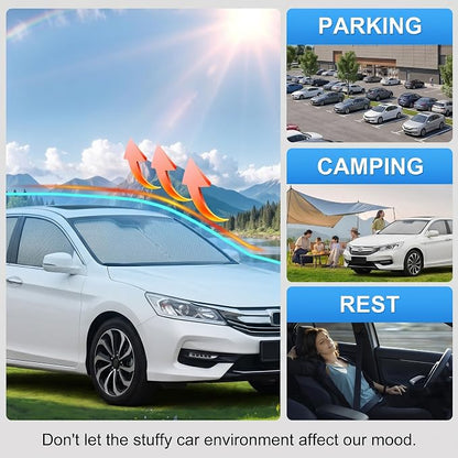 Windshield Sun Shade Sunshade for Honda Accord 2013-2017 | Custom Fit Windshield Cover, Blocks UV Rays, Double-Layer Heat Shield, Durable Frame, Easy Fold & Storage
