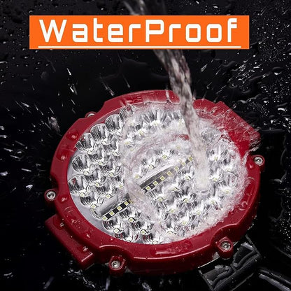 7 Inch Round LED Offroad Driving Lights for Truck, 201W 10000lm Waterproof LED Work Lights, 12V 24V Flood Spot Beam Headlight Fog Lights for Jeep ATV UTV SUV 4x4 Car RV, 2 Pack with Wiring Harness