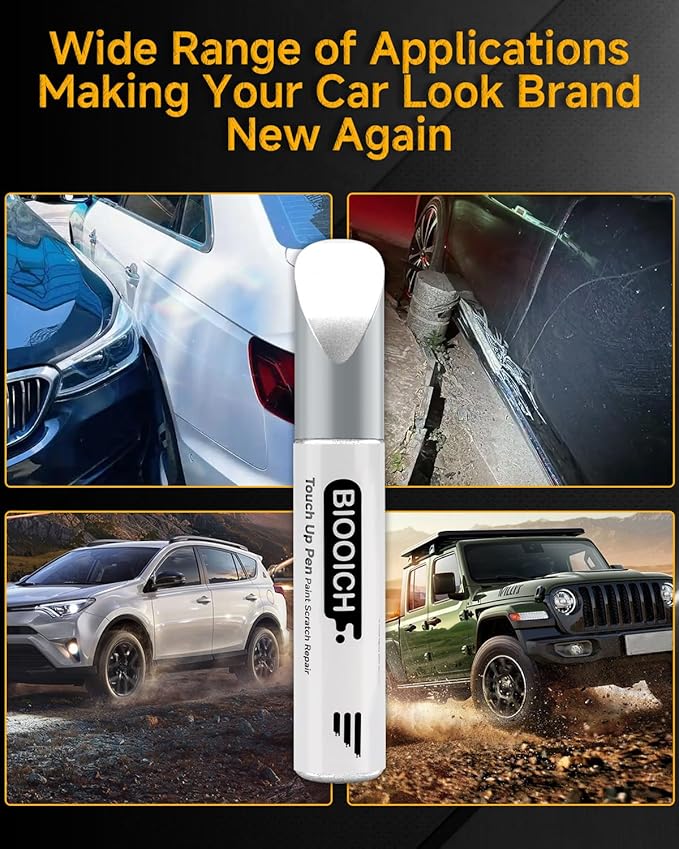 Touch Up Paint Pen Exact Color Match Car Chip and Scratch Repair (for Jeep, Brilliant Black Pearl(PXR/AXR))