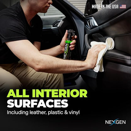 Nexgen Interior Cleaner (16oz) - UV Protection & Residue-Free Professional Finish - On-The-Go Car Detailing - Car Cleaning Supplies - for Leather, Dash, Glass & Upholstery