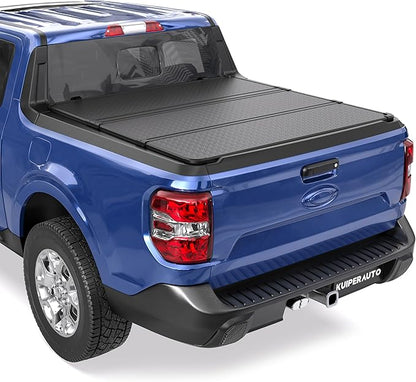 KUIPERAUTO 4.5 ft(4'6") Hard Tri Truck Bed Tonneau Cover Compatible for Ford Maverick 2022-2026 Bed 54inch