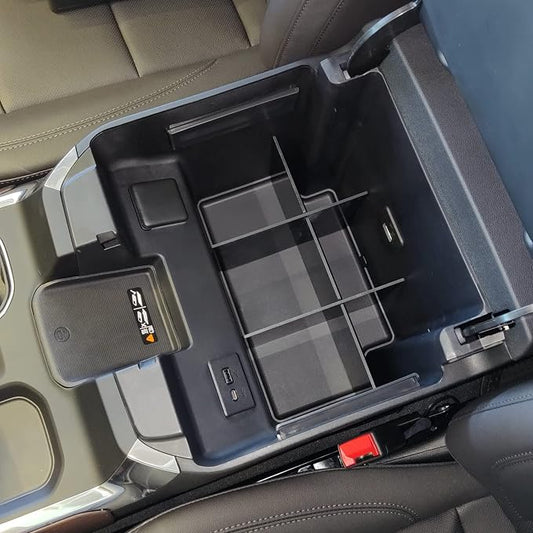 Vehicle OCD Center Console Organizer for Chevy Silverado 1500 / GMC Sierra 1500 (2022-2026) & 2500/3500 HD (2024-2026) (Full Console w/Bucket Seats ONLY) - Made in USA - SLX177