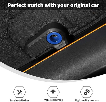 Linskip Freedom Panel Latch Trim Kit Compatible with 2021-2024 2025 Ford Bronco Accessories Blue, Hardtop Roof Handle Bult-in Aluminum Cover Set for Bronco Interior Accessories 4Door