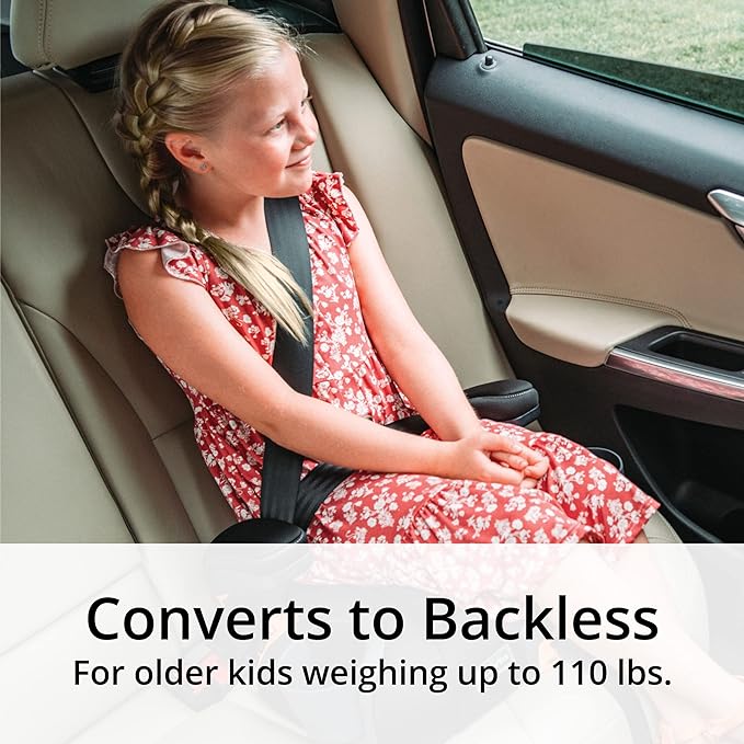 Chicco KidFit ClearTex Plus 2-in-1 Belt-Positioning Booster Car Seat, Backless and High Back Booster Seat, for Children Aged 4 Years and up and 40-100 lbs., Reef/Navy